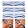 12 Pairs Eyebrow Shape Tape Airbrush Eyebrow Sticker Stencil Border Outline Sticker Guides Hologram Silver Rainbow Brow Tinting Auxiliary Template