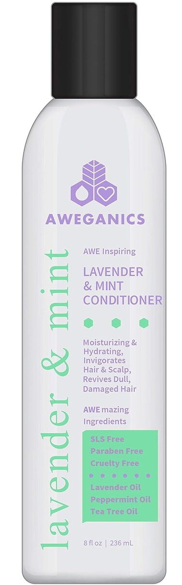 Lavender Mint Hair Conditioner - Inspiring Natural Aromatherapy Invigorating Purple for Hydrating, Cleansing, Moisturizing, SLS, Paraben, &amp; Cruelty-Free - Color Safe