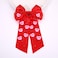 Boderier Valentines Day Hair Bows for Women Girls Conversation Candy Heart Hair Bow Clips Jeweled XOXO Hair Bows Valentines Day Gifts for Her Red XOXO Heart