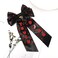 NLCAC Football Bows Game Day Hair Bows for Women Beaded Touch Down Bow Barrette Hair Clip Game Day Outfits Hair Accessories for Women Sports Fan Gifts Black Red