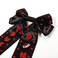 NLCAC Football Bows Game Day Hair Bows for Women Beaded Touch Down Bow Barrette Hair Clip Game Day Outfits Hair Accessories for Women Sports Fan Gifts Black Red
