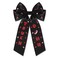 NLCAC Football Bows Game Day Hair Bows for Women Beaded Touch Down Bow Barrette Hair Clip Game Day Outfits Hair Accessories for Women Sports Fan Gifts Black Red