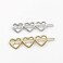 Silver Hollow Love Heart Hairpin Alloy Barrettes Hair Clips Hair Bangs Clip Hair Accessories For Woman Girls
