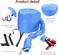 Hair Dryer Bonnet Attachment for Hair Styling and Drying at Home, Soft Adjustable - Blue