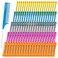 100 Pieces Nature Hair Curlers for Short Hair - Cold Wave Rollers with Elastic Bands, 5 Sizes for Curl Styling with Plastic Brush Combo