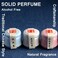 3PCS Solid Balm Sets Solid Perfume Portable Pocket Ceramic Jar Balm Perfume Perfect for Travel Use Natural Rose Ambergris Ebony Fragrance Perfume for Men and Women