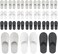 24 Pairs of Disposable Slippers forGuests, Hotel slippers, Spa Slippers Bulk Slippers for Travel Home Party Wedding (US Men Size 10, Women 11)