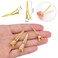 100pcs 1.4 Inches (3.5 cm) Golden Single Prong Curl Clips Metal Alligator Hairpins Clips Sectioning Hair Clips Hair Accessories for Hair Extensions Styling
