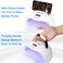 UV LED [Nail] [Lamp], 220W UV [Nail] Polish Light with Phone Holder Professional Gel Polish Dryer Curing [Lamp] with 4 Timer Setting, Auto Sensor 45 Beads for [Nail] Art Design