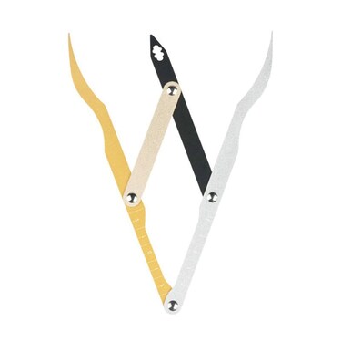Eyebrow Stencil Ruler for Microblading, Three-point Positioning Balance Ruler for Semi Permanent Makeup, Golden Ratio Caliper Measurement Tools