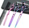 7.0 Inches Professional hair cutting thinning scissors set with razor (Rainbow)