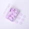100Pcs Purple Mini Portable Travel Soap Paper Sheets,Flower Shape Disposable Paper Soap Flakes, Hand Wash Cleaning Washing Hand Toiletry Paper Soap Sheets Foot and Hand Care(ZS582)