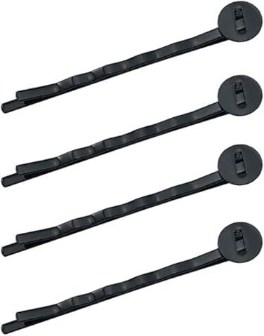 50 Pcs Black Hair Bobby Pins Hair Clips with Blank Round Tray Hair Pins Hairpin Cabochons Bases Hair Styling Pins for DIY Crafts Hair Accessories(ZS642)