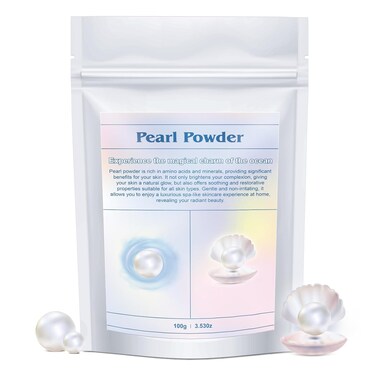 Pearl Powder Organic, 100% Natural DIY Skincare - Brightens, Whitens Skin, Anti-Aging, Firms Skin, Minimizes Pores, Hydrates, Antioxidant, Enhances Elasticity, Soothes, 100g (3.52oz)