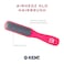 Kent AHGLO02 Airhedz Glo Red Half Round Narrow Detangling Hair Brush - 9 Row Ionic Anti Static Non Scratch Long Nylon Bristle Great for Detangling and Smoothing Medium to Long Length Hair