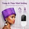 Thermal Steam Cap for Natural Hair Treatment: 10-Level Heating Cap for Deep Conditioning and Hair Steaming - Quick Heat-Up, Purple