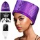 Thermal Steam Cap for Natural Hair Treatment: 10-Level Heating Cap for Deep Conditioning and Hair Steaming - Quick Heat-Up, Purple