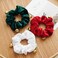 3 Pcs Winter Hair Scrunchies Christmas Elastic Hair Band Tie High Ponytail Hair Tie Bell Scrunchie For Long Thick Hair Curly Hair