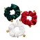 3 Pcs Winter Hair Scrunchies Christmas Elastic Hair Band Tie High Ponytail Hair Tie Bell Scrunchie For Long Thick Hair Curly Hair