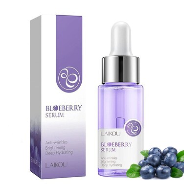Blueberry Face Serum Sodium Hyaluronic Acid Pure Skin Care Moisturizing Essence for Daily Care, Skin Repair, Brightening Serum for Dark Spots, Fine Lines