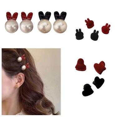 12 Pcs mini cute claw hair clips for women thick hair fine hair thin hair hair barrettes for women hair accessories pearl hairpin