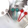 6Pack Christmas Bow Hair Clip Hairpin Headdress Hair Bows Alligator Clips For Woman (red green silver)
