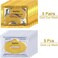 24K Gold Gel Crystal Collagen Lip and Eye Mask, 5 Pairs Gold Eye Mask Patches and 5 Pcs Gold Lip Mask Pads for Moisturizing, Anti Wrinkle, Anti Aging, Hydrating Lips and Eyes