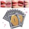 24K Gold Bio Collagen Crystal Lip Mask Gel Pads for Remove Lines, Moisturizing, Anti-Wrinkle, Anti-Aging, Nourishing &amp; Hydrating Lip Mask Sheet Patches (15Pcs/Set)