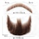 Human Hair Brown Fake Face Beard and Mustache for Adults Men Realistic Makeup Lace Invisible False Beards