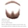 Human Hair Brown Fake Face Beard and Mustache for Adults Men Realistic Makeup Lace Invisible False Beards