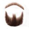 Human Hair Brown Fake Face Beard and Mustache for Adults Men Realistic Makeup Lace Invisible False Beards