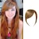 Dsoar Thick Side Bangs Clip in Real Human Hair Bangs Natural Clip On Side Bangs Straight Fringe Hair Extensions(Light Brown Color,With Temples)