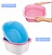 Large Plastic Foot Basin Foot Bath Spa Tub Foot Massage for Soaking Foot,Toe Nails, and Ankles,Pedicure,Improved Sturdy Portable Foot Tub-Blue