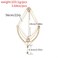 DoubleNine Bohemian Head Chain Bridal Wedding Headpiece Rhinestone Teardrop Headband Crystal Hair Accessories Headpiece Goddess Head Dress for Women (gold)