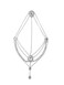 DoubleNine Bohemian Head Chain Bridal Wedding Headpiece Rhinestone Teardrop Headband Crystal Hair Accessories Headpiece Godness Head Dress for Women (silver)
