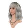 FAELBATY Grey Wigs With Bangs Women's ombre grey Bob Wig Synthetic Cosplay Wig for Girl Costume Wigs (12" Dark Root ombre grey)