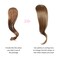 Dsoar 2Pcs Clip in Wave Side Bang Real Human Hair Bang Clip in Bangs Curly Fringe Hair Extension(Light Brown)