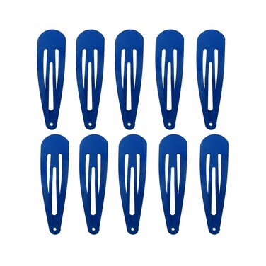 50 Pack of Snap Hair Clips Hair Barrettes for Kids, Girls and Women, 50 mm (Blue)