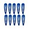 50 Pack of Snap Hair Clips Hair Barrettes for Kids, Girls and Women, 50 mm (Blue)