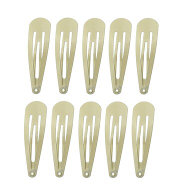 50 Pack of Snap Hair Clips Hair Barrettes for Kids, Girls and Women, 50 mm (Beige)