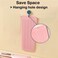 2 Heat Resistant Silicone Mat with Hanging Hole, Straightener Heat Resistant Travel Mat &amp; Pouch for Curling Iron, Flat Iron and Other Hot Hair Styling Tools, 11 x 5 in, Pink