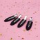 6 Pieces No Bend Hair Clips, No Crease Hair Clip for Hairstyling, Makeup Clips for Women and Girls (Black&amp;Pink)