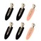 6 Pieces No Bend Hair Clips, No Crease Hair Clip for Hairstyling, Makeup Clips for Women and Girls (Black&amp;Pink)