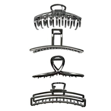 Metal Hair Claw Clips Large Hair Clip Hair Catch Barrette Jaw Clamp for Women Half Bun Hairpins for Thick Hair &hellip; (Gun black)