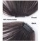 Clip in Bangs Remy Human Hair Extensions One Piece in Fringe Natural Flat Air Bangs for Women (No Temple, Light Brown)