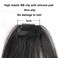 Clip in Bangs Remy Human Hair Extensions One Piece in Fringe Natural Flat Air Bangs for Women (No Temple, Light Brown)