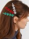 Christmas Hair Clips for Women Winter Holiday Wrap Bows Hair Clips Hairpin Festive Jewelry Barrette Headwear Accessories (3PACK Christmas Bows Silver)