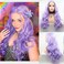 Pastel Pastel Purple Wigs Light Purple Long Curly Wave Lace Front Wigs Heat Resistant Fiber Lilac Wig for Women Natural Looking Synthetic Wigs Party&amp;Cosplay&amp;Daily Wigs Drag Queen 24