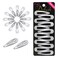 2IN/5CM Small Snap Hair Clips Metal Hair Barrettes Hair Grips Hair Accessories for Women - 12 Count/Silver Gray
