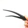 6 Pack Duckbill Hair Clips with Teeth, Metal Silvery Alligator Curl Clips Crocodile Accessories Hairpins Chic Styling Claw (Black)